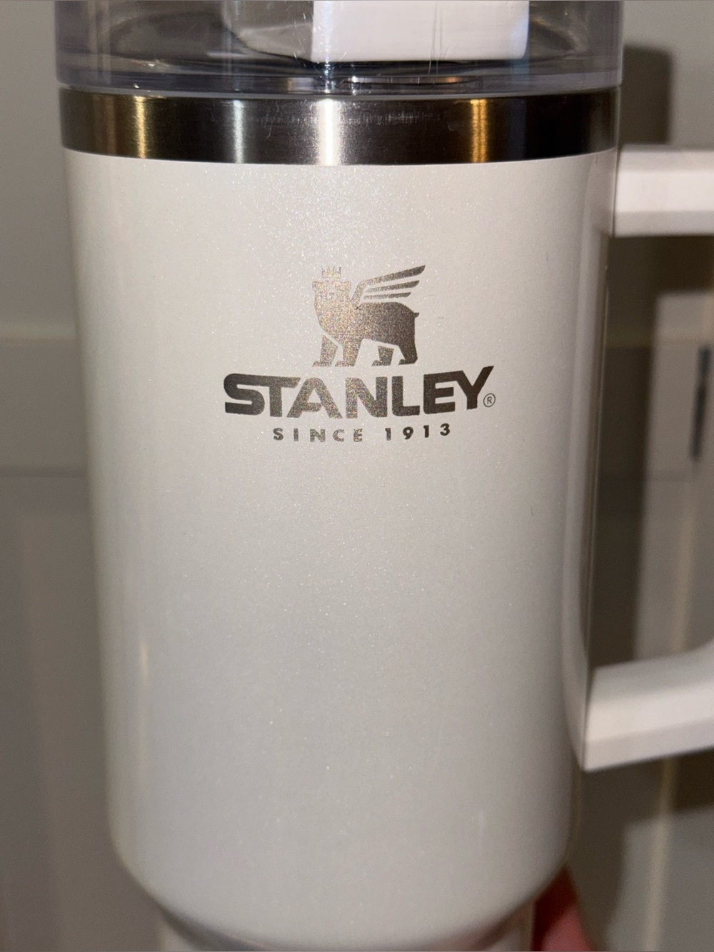 RARE Stanley 1st GEN OG White 40 oz Adventure Quencher Stainless Steel Tumbler - Picture 5 of 7